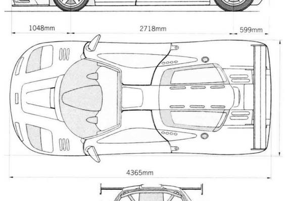 McLaren LM (МакЛарен ЛМ) - чертежи (рисунки) автомобиля